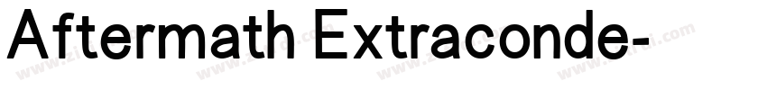 Aftermath Extraconde字体转换
